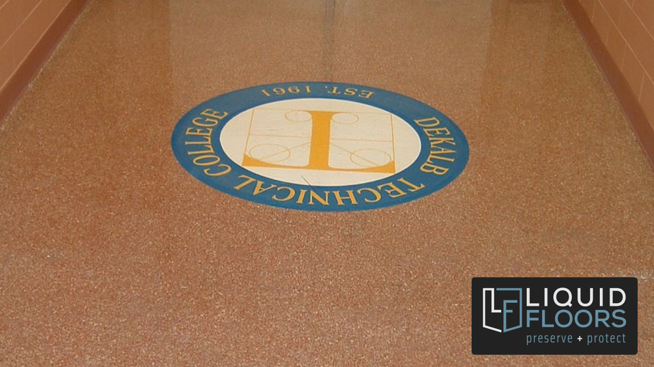 Industrial-Flooring-Epoxy-Flooring-Decorative-Quartz-Logo-By-Liquid-Floors-in-Atlanta-GA-Tech-Logo Industrial Flooring Epoxy Flooring Decorative Quartz Logo By Liquid Floors in Atlanta GA Tech Logo